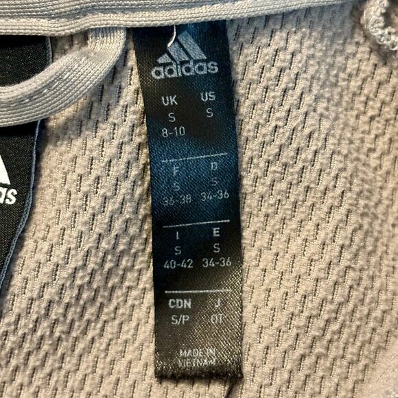 Adidas Full Zip Hooded Gray Jacket Women S - Picture 11 of 11
